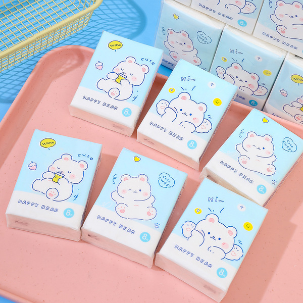 Cartoon Bear Pattern Pocket Tissue