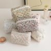 Floral Quilted Cosmetic Bag